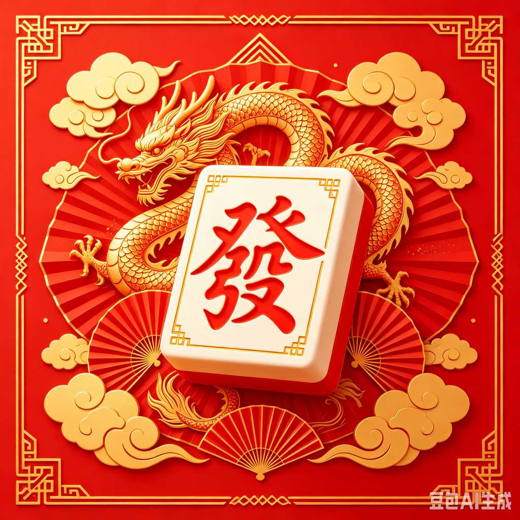 mahjong set with dice and chips