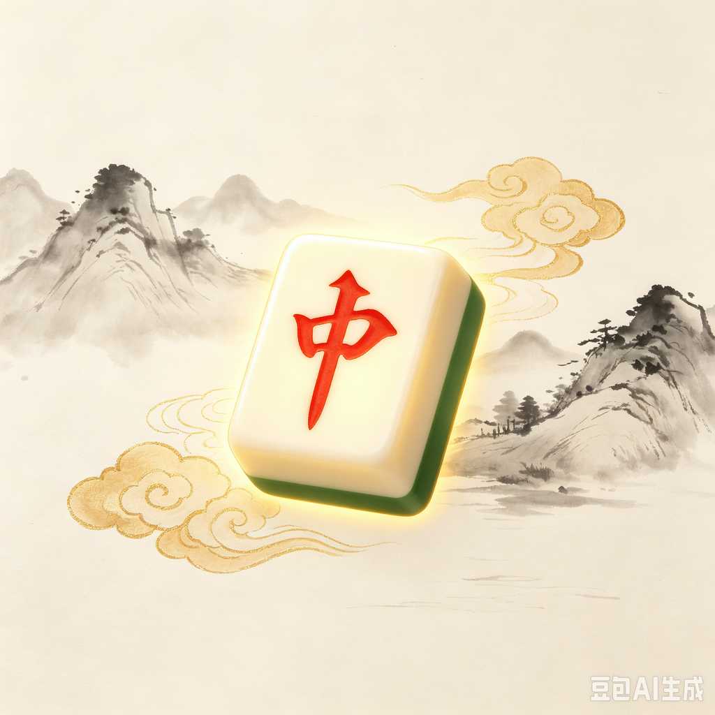 logo engrave mahjong tiles